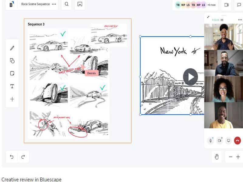Creative review in Bluescape