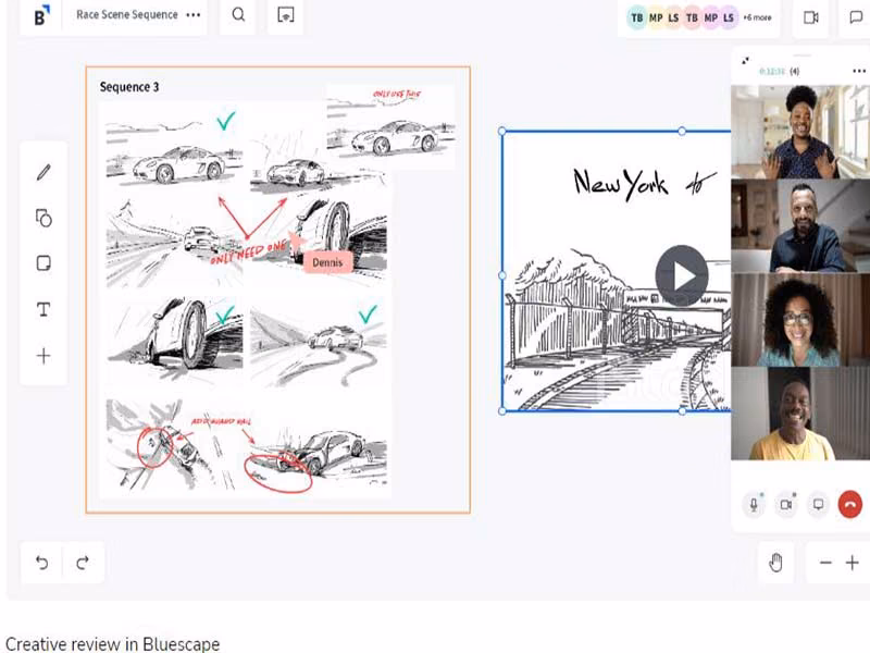Creative review in Bluescape