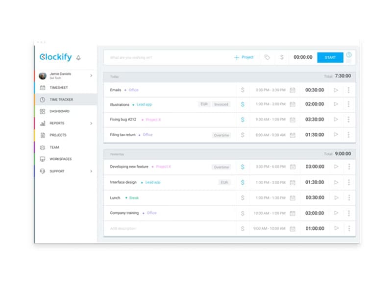 Clockify Tracker