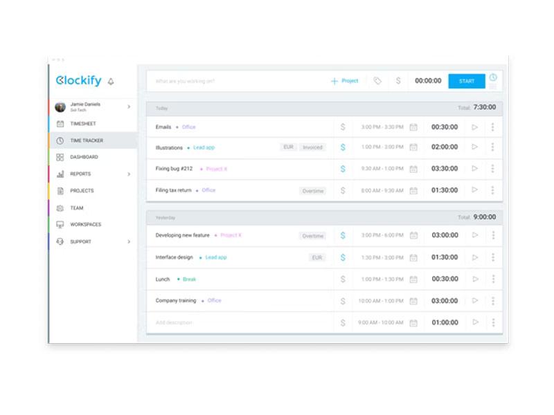 Clockify Tracker
