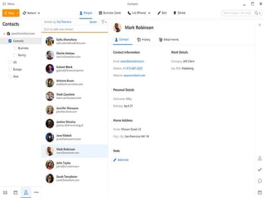 eM Client Contacts