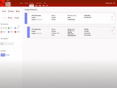 FIREBusinessPlatform Campaign Planning View