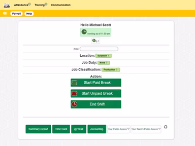 honeybeeBase Time Clock