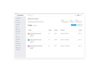 Hubstaff Daily Timesheet Screenshot