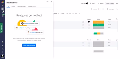 monday.com Software Notifications/Alerts