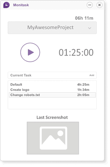 Monitask Current Tasks