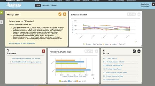 NetSuite OpenAir Homepage
