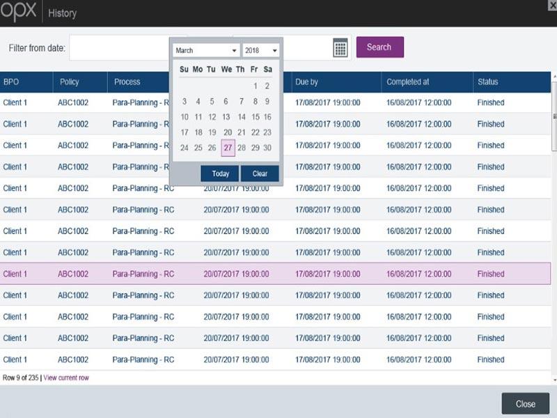 OPX Software History Calendar