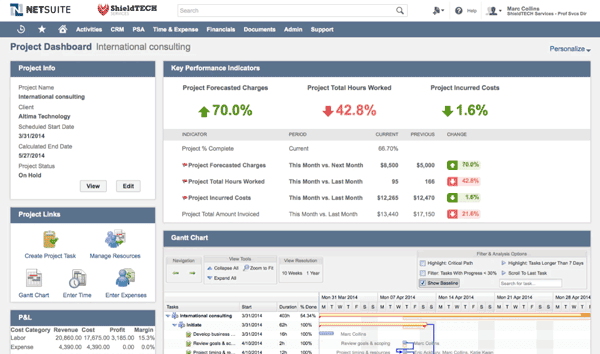 NetSuite Project KPIs