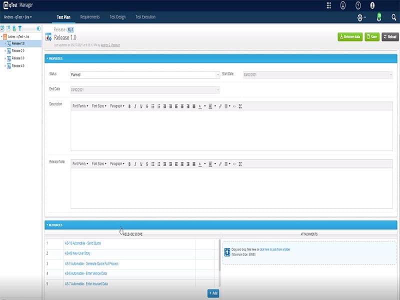 qTest integration