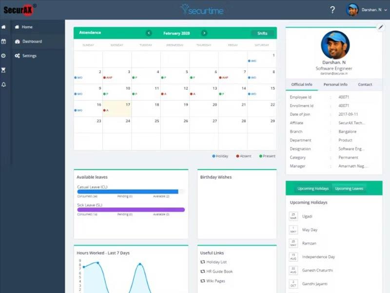 Securtime attendance management