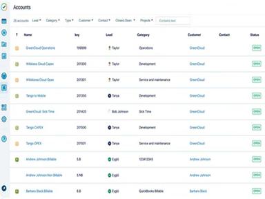Tempo Timesheets Accounts