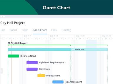 Wrike Software Interactive Gantt chart (Timeline)