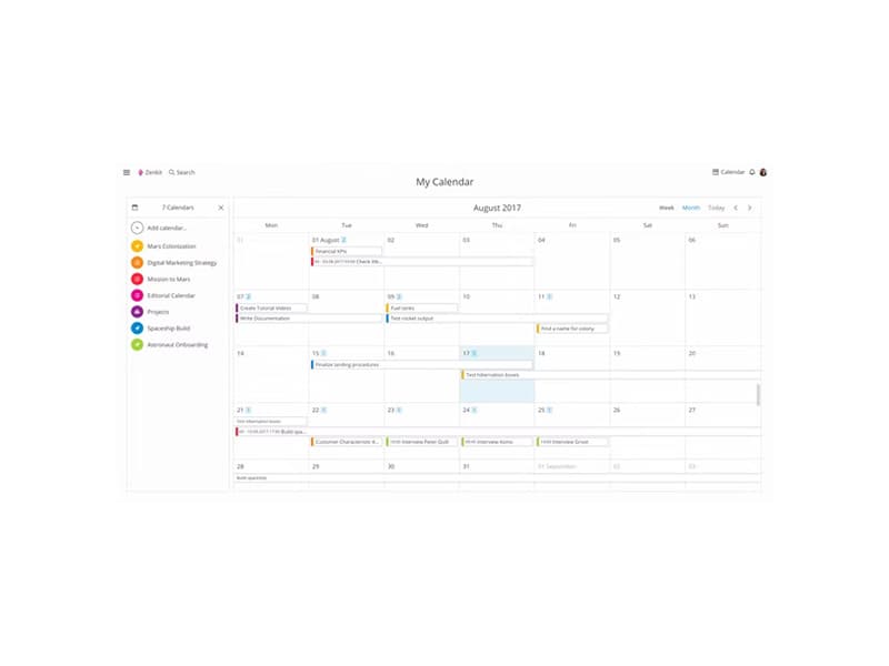 Zenkit Calendar