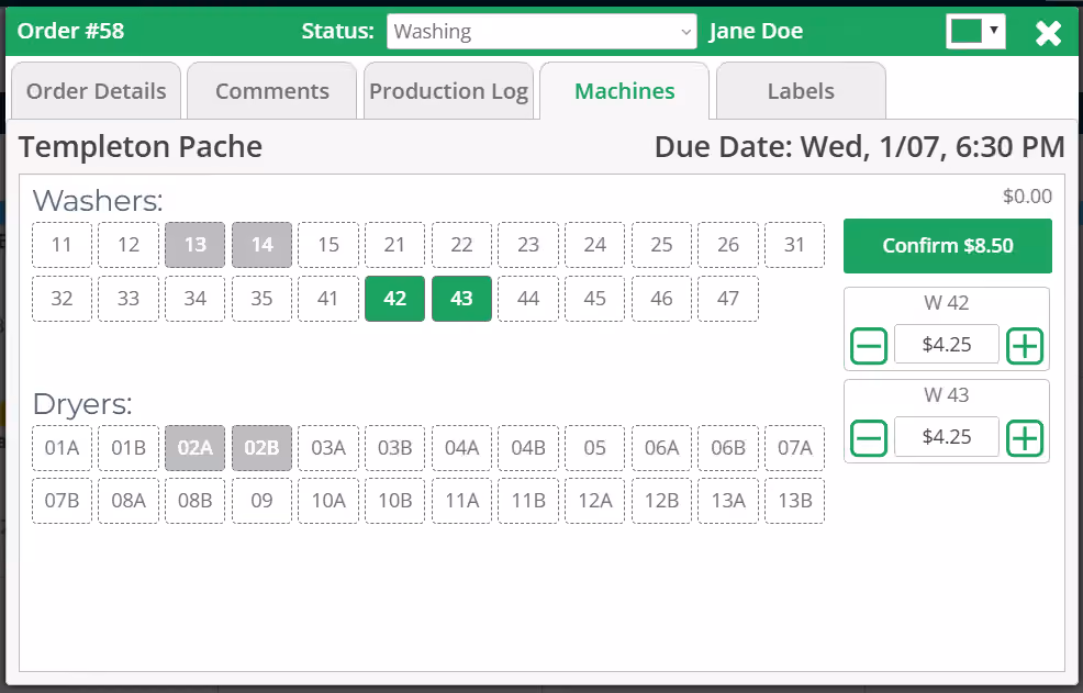 Wash-Dry-Fold POS Template Pache