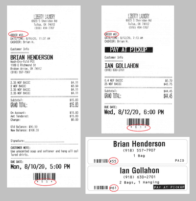 Wash-Dry-Fold POS Receipt