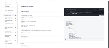 Flotiq List Project Objects