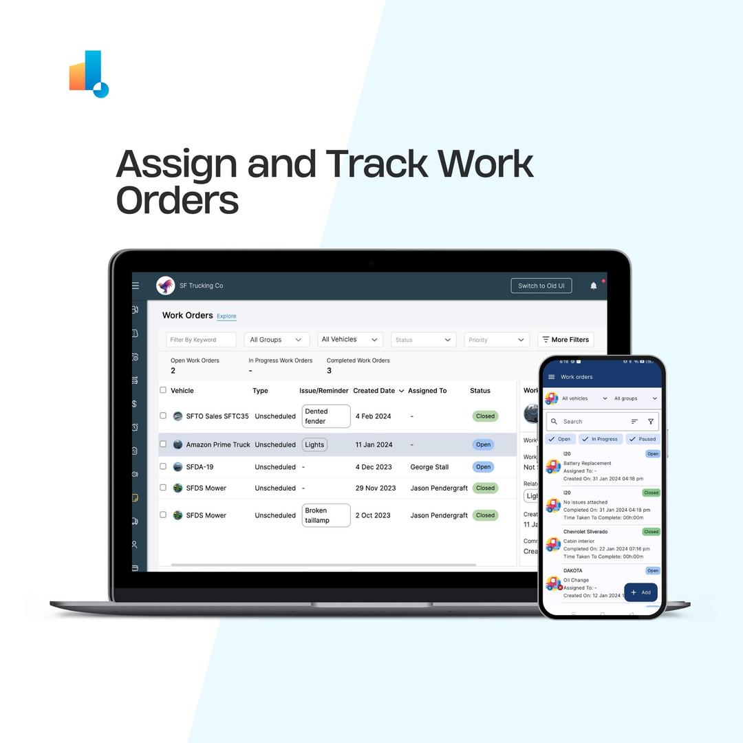 Simply Fleet Track Work Orders Software