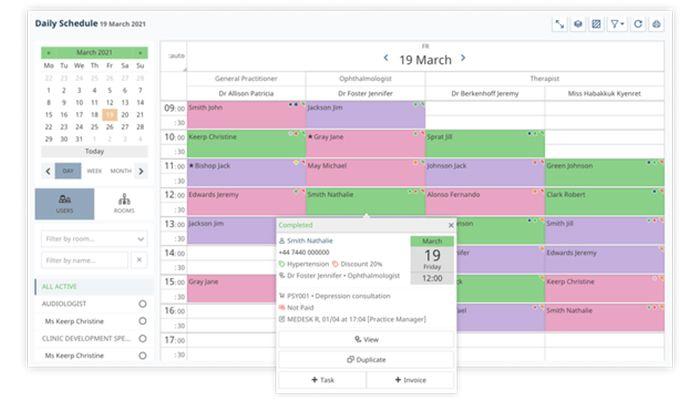 Medesk Daily Schedule