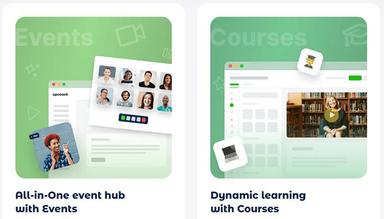 All-in-One Event Hub with Events and Dynamic Learning with Courses