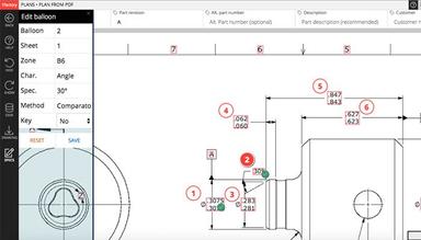 1factory PDF drawing ballooning