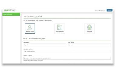 ABC Legal Create Account