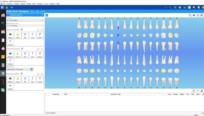 ABEL dental chart screen