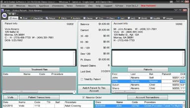 ACE Dental Official Patient and Family Ledger