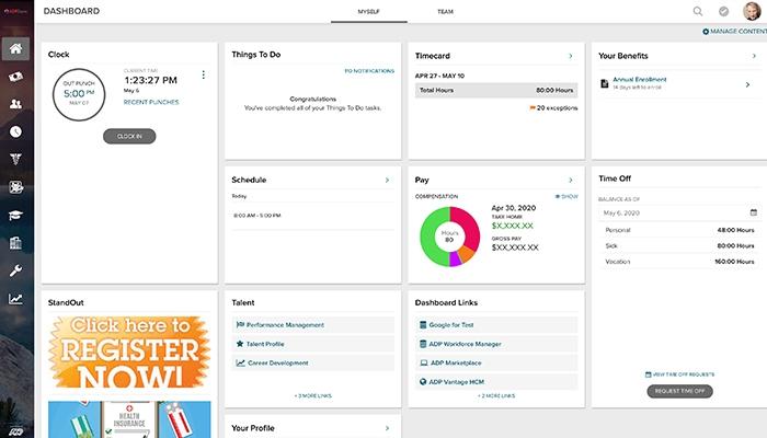 ADP Vantage HCM Dashboard