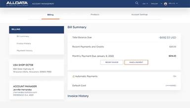 ALLDATA Bill Summary