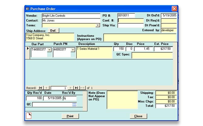Ammo Purchase Order