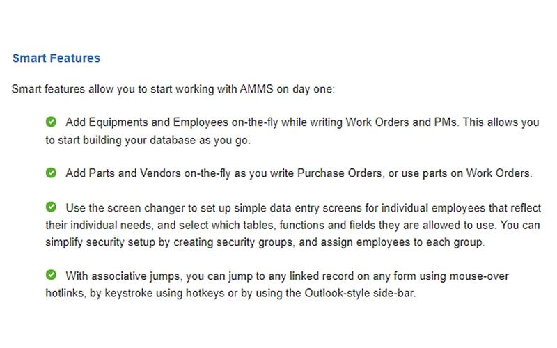 AMMS Smart Features
