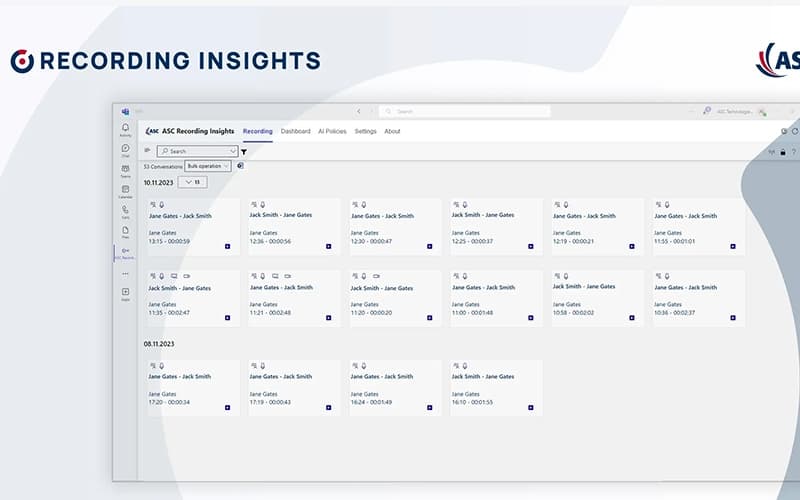 ASC Recording Insights