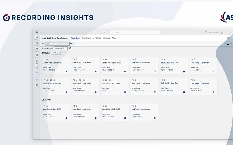 ASC Recording Insights