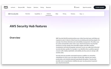 AWS Security Hub Features