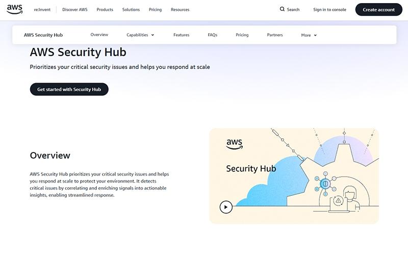AWS Security Hub Homepage