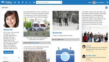 A student eportfolio in the Edsby learning and analytics platform