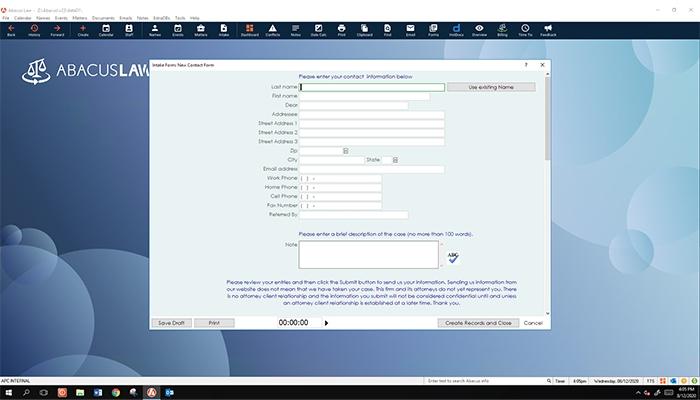 AbacusLaw Contact Form
