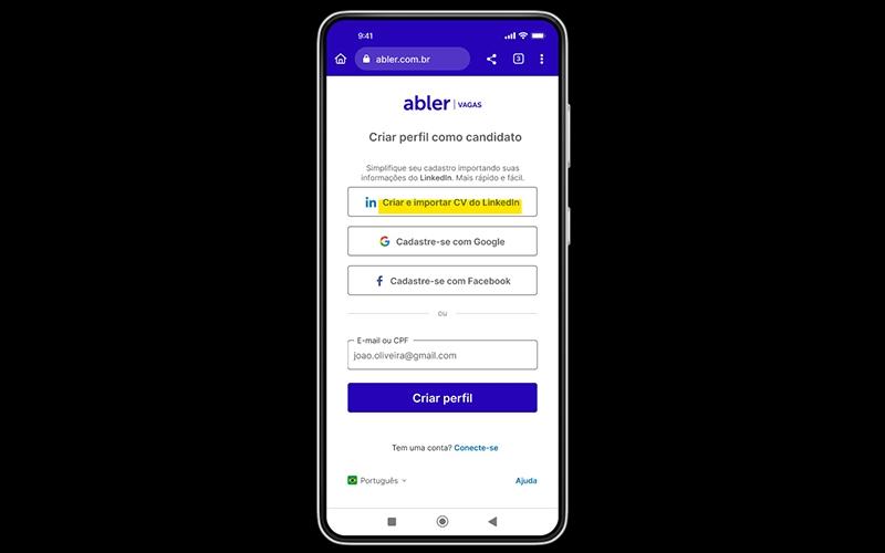 Abler Log In Page