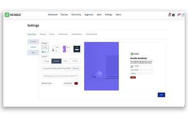 Acadle-Customization-menu