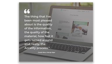 Accelity Marketing Emerge Apps Testimonial