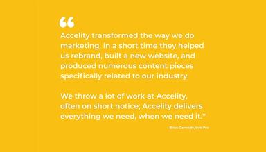 Accelity Info Pro Testimonial