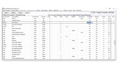 Accounting Xpert Chart of accounts
