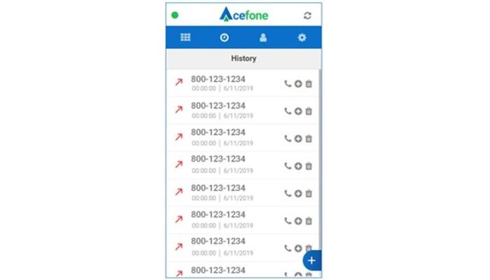 Acefone call history