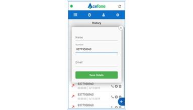 Acefone contact saving