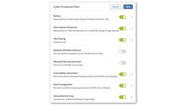 Acronis Cyber Protect Cloud Build a Protection Plan