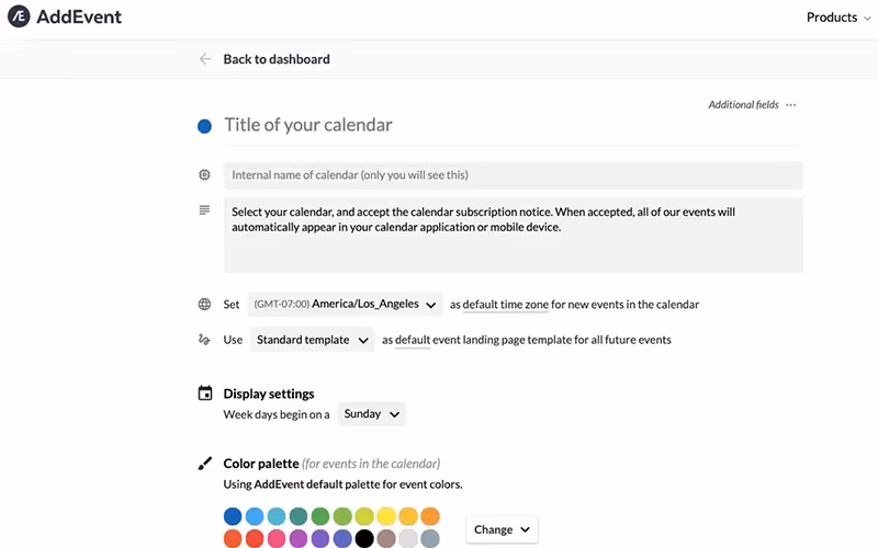 AddEvent Creating a Calendar