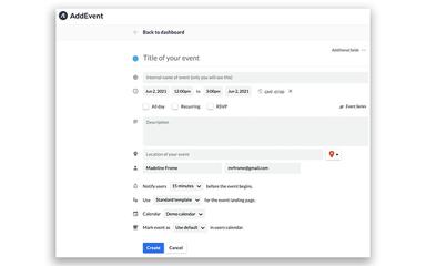 AddEvent Creating an Event