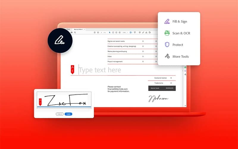 Adobe Acrobat DC e-signature