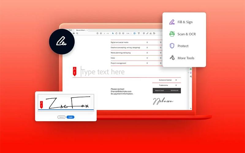 Adobe Acrobat DC e-signature